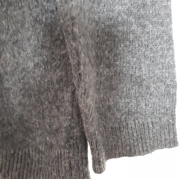 Alfred Sung Sweater - Charcoal Grey - Size Large - Grommet & Tie Neckline - Picture 3 of 5